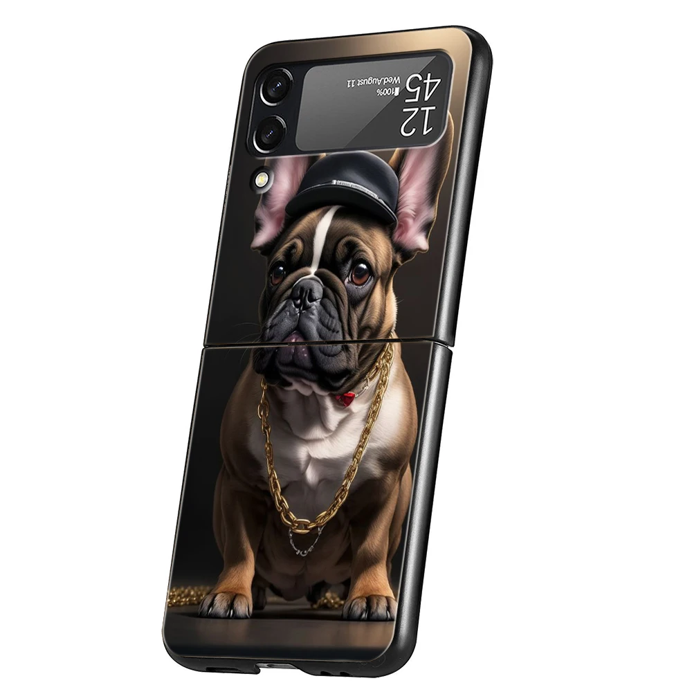 Adorable Cartoon Dog Pug Hard Shell Phone Case - Black Cover