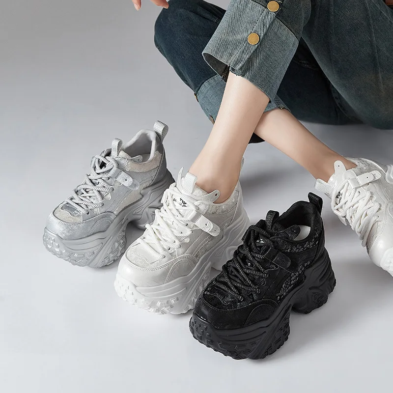コニ EU37/24cm Koznoy 10cm 2024 Air Mesh Synthetic Genuine Leather Chunky