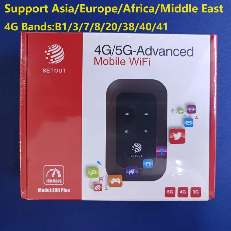 setout E90 Plus 4G MIFI LTE 4G WIFI Router with 3000mAh battery insert sim card Mobile WIFI computer wireless 4g router wi fi router