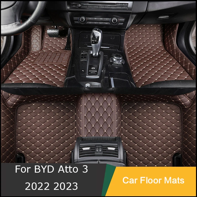 

For BYD Atto 3 2022 2023 Car Floor Mats Trunk Mat Waterproof Non-slip Foot Pad Fully Surrounded LHD RHD Drive Car Accessory