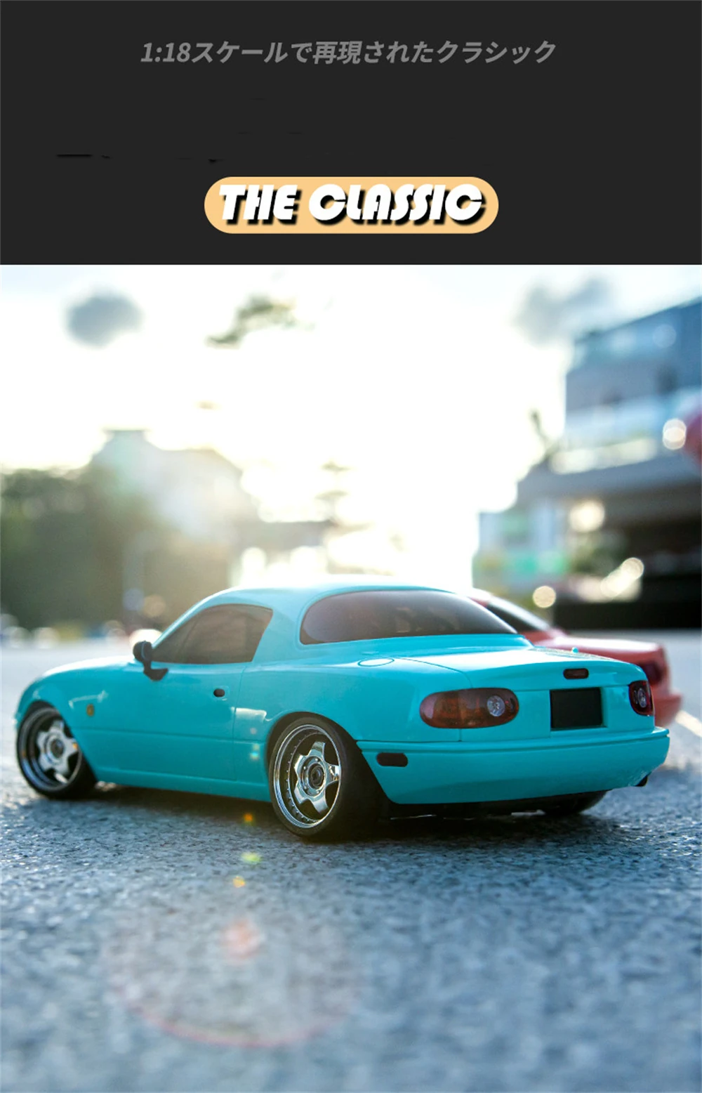 LDRC 1804 RTR 1/18 2.4G RWD RC Car Drift for Mazda MX-5 Gyro LED Light On-Road Full Proportional Alloy Body Shell Racing Vehicles Models Toys