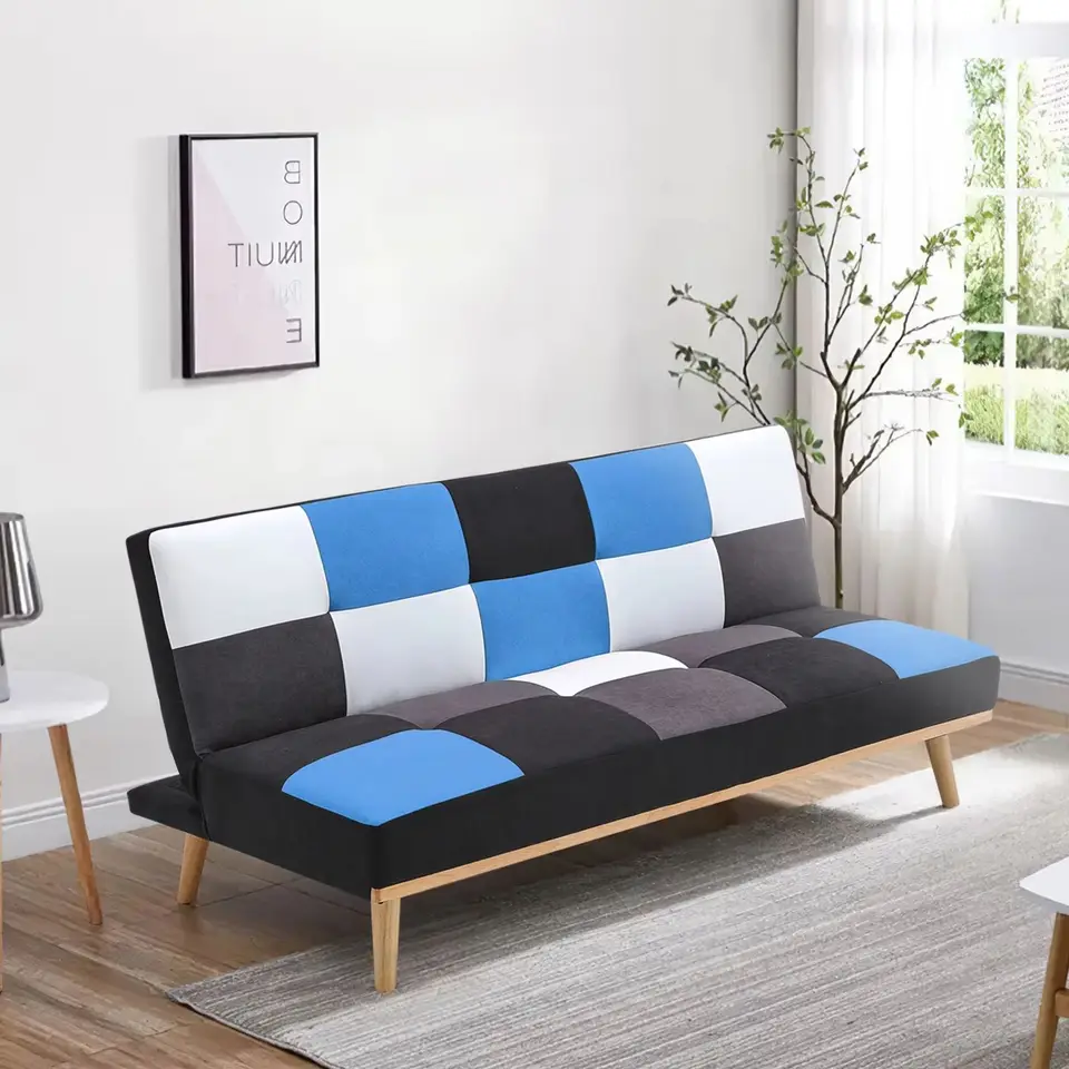 マルチカラーチェッカーソファベッド,3人掛け - AliExpress