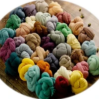 Seersucker Wrap Newborn Photography Props Soft Cotton Gauze Baby Swaddle Blanket Infant Studio Photo Basket Backdrop Accessories 3