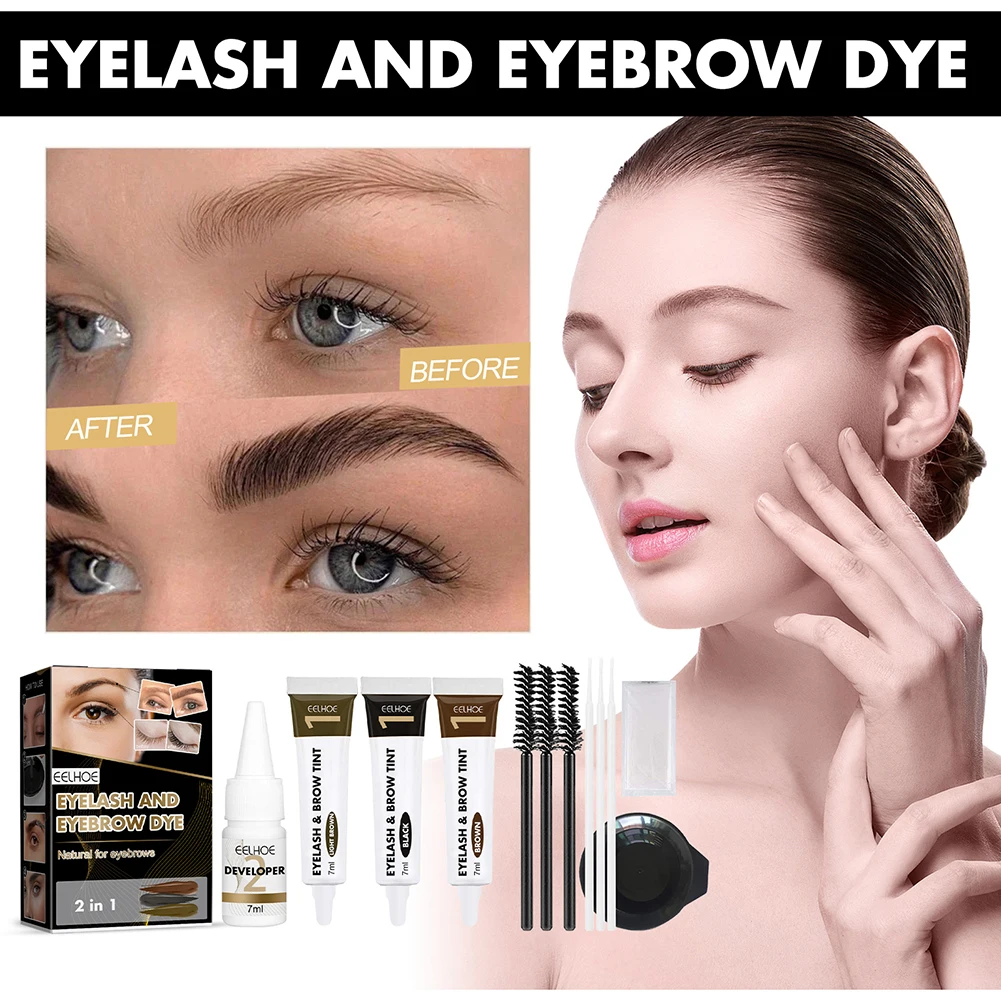 Eelhoe Eyebrow And Eyelash Tinting Kit 2-in-1 Eyelash And Eyebrow