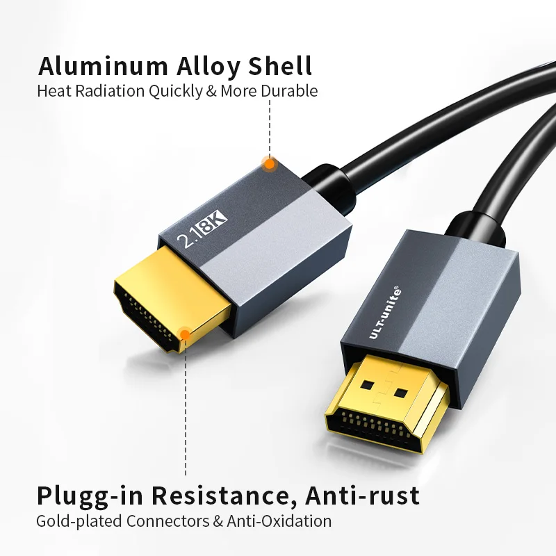 HDMI ̺ 8K 60Hz HDMI2.1 ȣȯ 3D 4K 120Hz 48Gbps eARC ARC HDCP  HDR, Macbook HD TV Ʈ  PS4/5