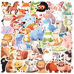 10/30/50PCS Cartoon Smile Animal PVC Sticker Aesthetic Decoration Scrapbooking Korean Stationery School Supplies for Kids