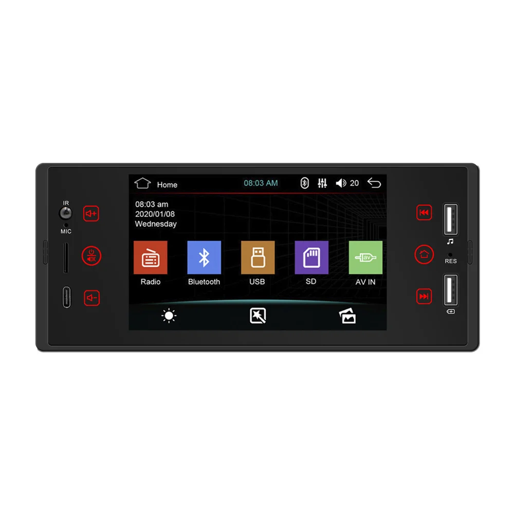 5PCS SW150 New 5-inch Car Mp5 Player Bluetooth Music Hd Video Reverse Image Multi-function Car Radio
