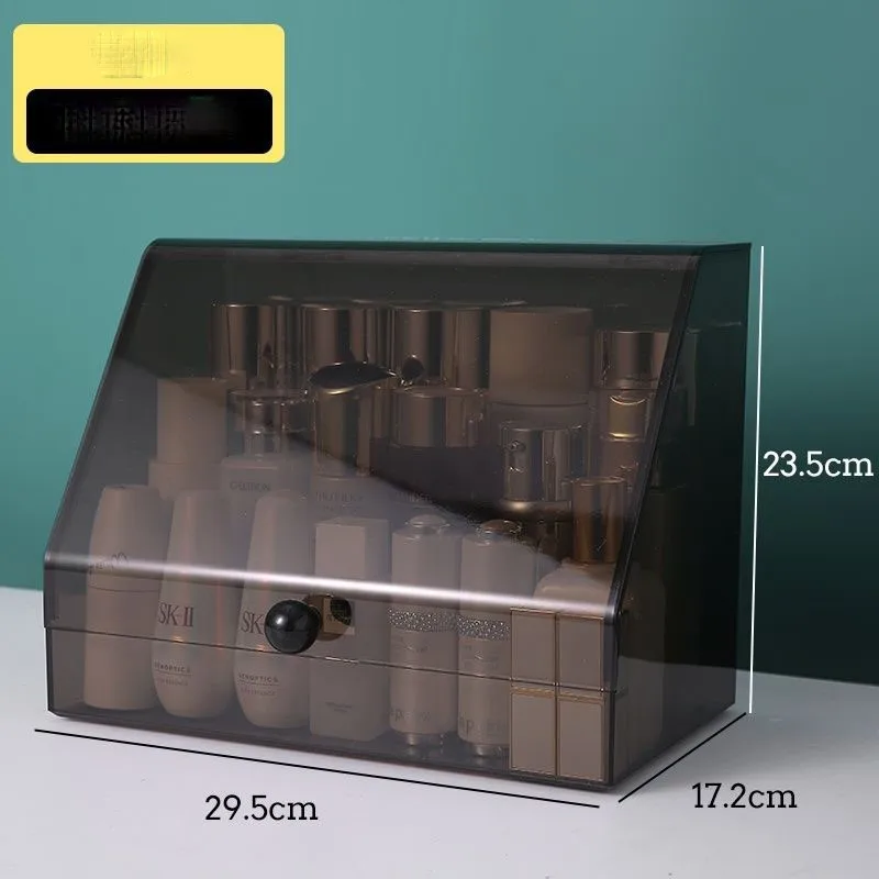 Desktop Cosmetics Storage Box Dust-proof Acrylic Lipstick Large Capacity Box Skincare Dressing Table Drawer Storage Rack ZF336 5