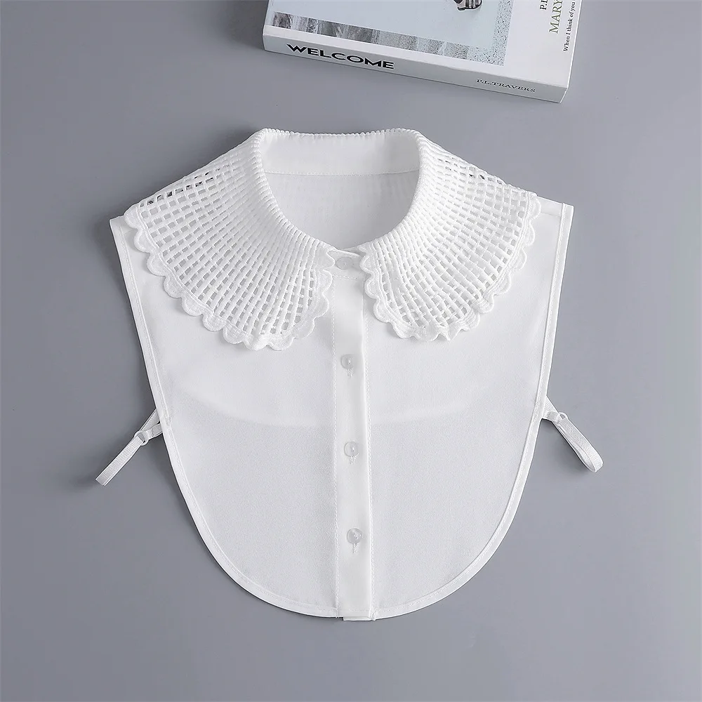 Cravate nœud papillon,faux col à revers pour femme,chemise Vintage