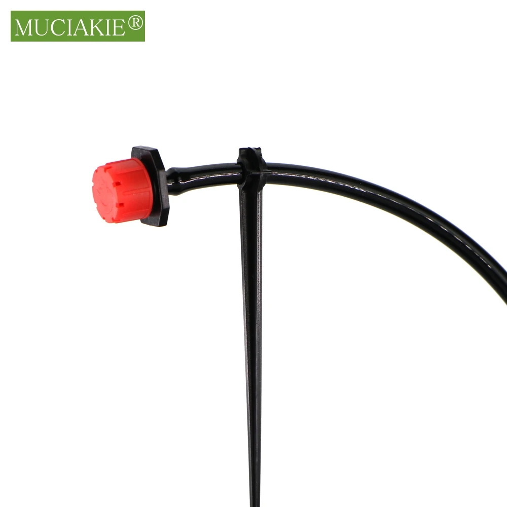 11cm 20cm 1/4'' Fixed Stake Plastic Support Holder 4/7mm PVC Hose Tube Drip for Garden Home Watering Irrigation Fittings 100pcs