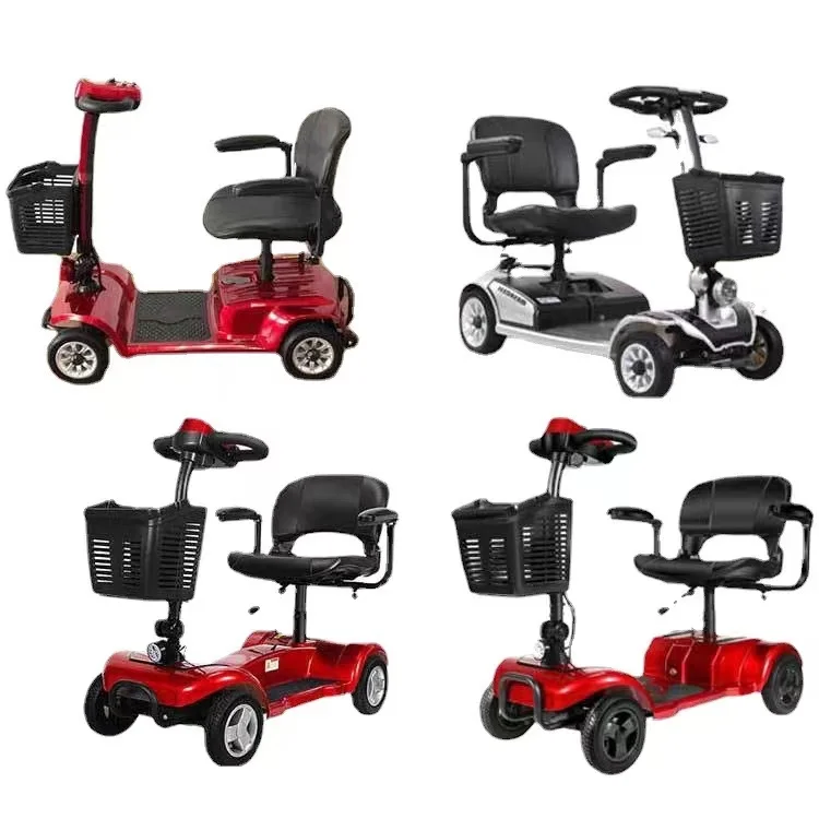 Monopattino Elettrico Pieghevole a Quattro Ruote, Veicolo Leggero per la Mobilità, Facile da Usare per gli Anziani per i Viaggi Quotidiani - immagine 4