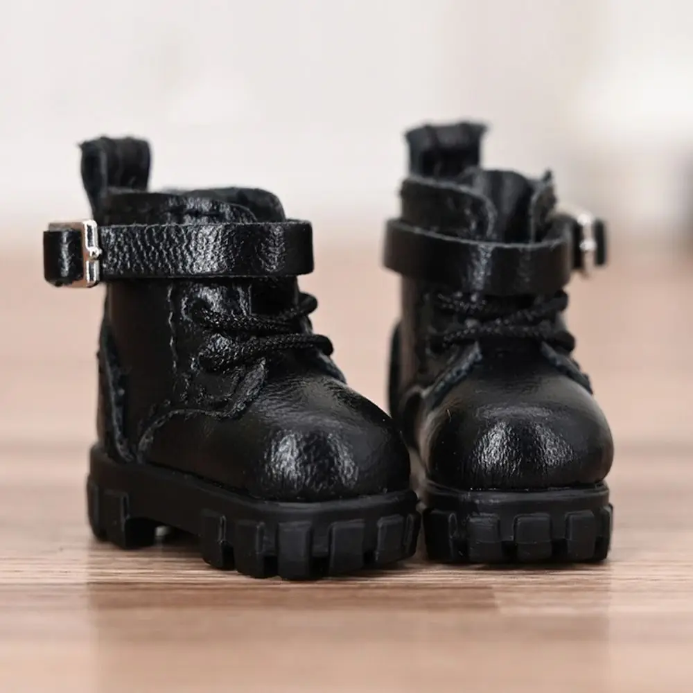 DIY Toy Dress Up Ob11 Shoes Pretend Play Casual Shoes Doll Leather Boots Cute Outfit Handmade Obitsu 11 Doll Shoes 1/12 Bjd