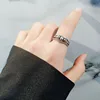 KOFSAC Thai 925 Sterling Silver Jewelry Adjustable Ring Vintage Trendy Rotate Beads Rings For Women Chic Relieve Stress Gift 5