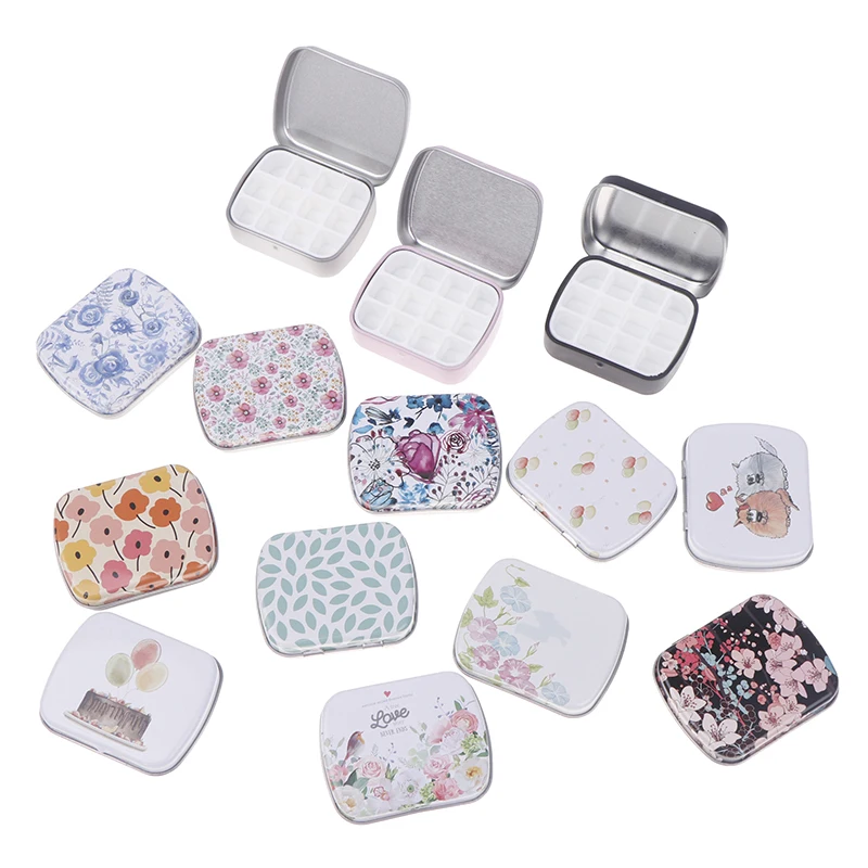 Portable Empty Watercolor Tin Box 12 Grids Mini Watercolor Paint Palette paint tray watercolor palette Travel Painting Paint Tray Art Supplies For Artists
