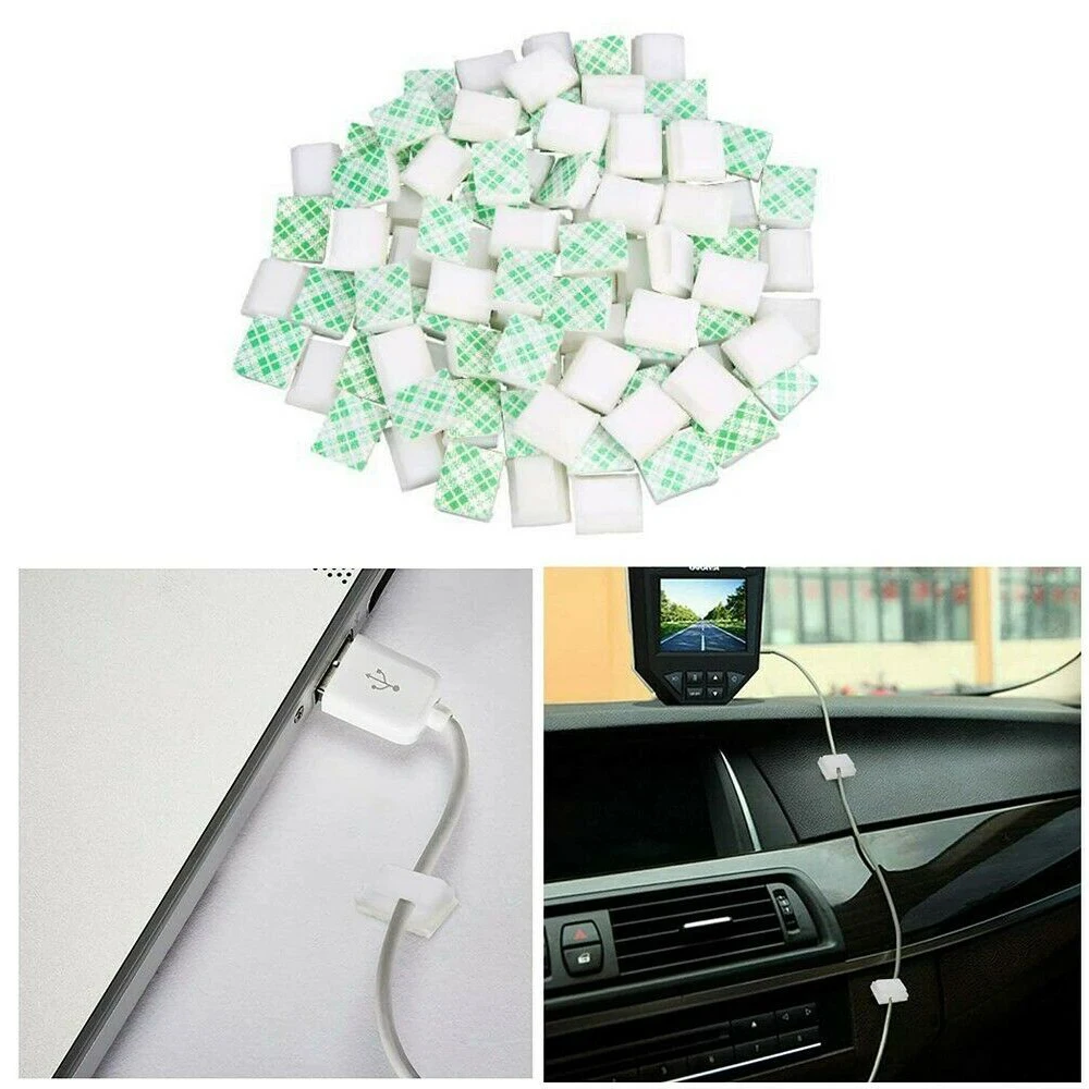 Light Strip Mounting Clips Self Adhesive Led Light Fasteners Mounting Holder Cable Clamp Organizer 8mm Strip 10pcs-100Pcs