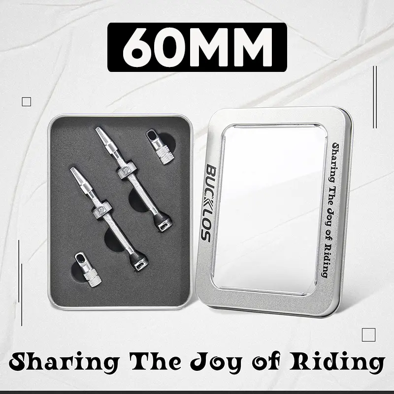 BUCKLOS 40/44/55/60/65/80/100mm Tubeless Valves Bike Aluminum Alloy Presta Nipples Removable Core Air Valve for Road MTB Bicycle - Image 29