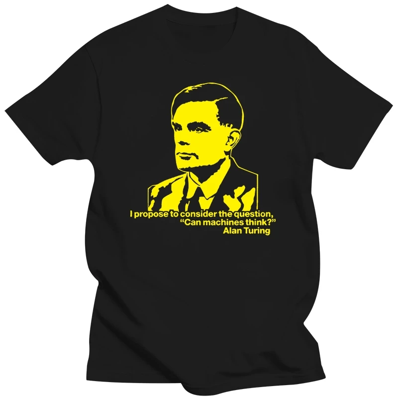 

Модная однотонная мужская футболка Alan Turing