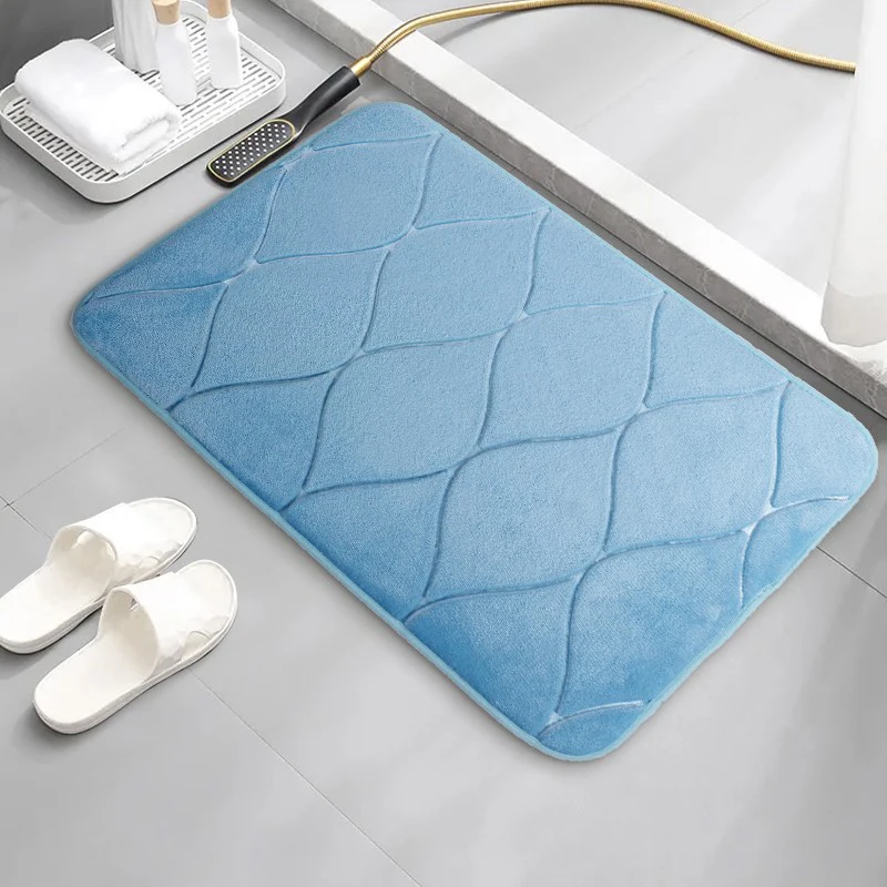 

1 шт., коврик для ванной из пены с эффектом памяти, очень мягкий и нескользящий коврик для ванной комнаты, коврик для ванной с водопоглощающим эффектом.