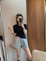 2024 Women's Summer T-shirt Fashion Top Elegant Short Sleeve Classic Fried Dough Twists POLO Collar College Fashion Top - Image 4
