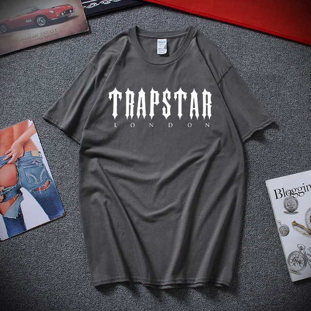 Limited New Trapstar London Men's Clothing T-Shirt XS-2XL Men Woman fashion t-shirt men cotton brand teeshirt Dark Grey
