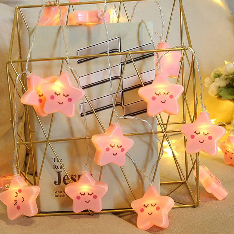 10/20 LED Heart Fairy String Lights Battery Childrens Bedroom Xmas Home Decor 