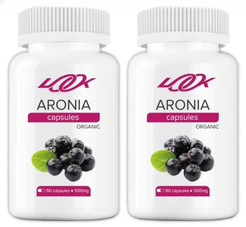 Organic Aronia Berry Capsules, antioxidant superfood, high flavonoid compounds, polyphenols, immunity, 500mg, 60 capsules