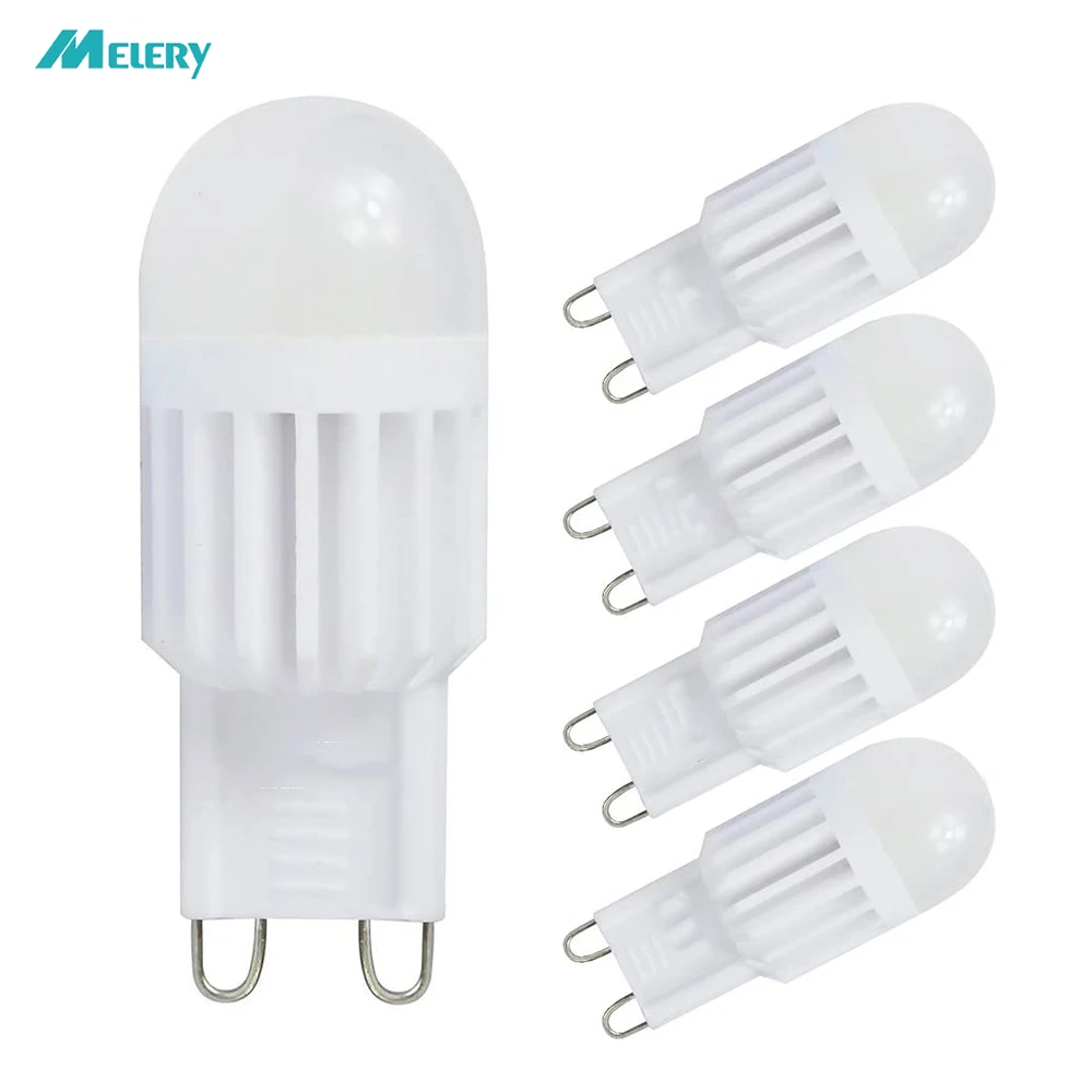 Bombilla de Led regulable G9 de 3W, de techo a 30W, blanco cálido, 3000K, lámpara de mesa de escritorio para decoración navideña del hogar, 5 paquetes|Bombillas y tubos LED| -
