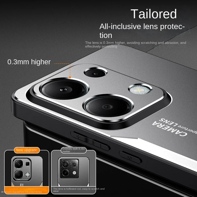 Hard Aluminum Alloy + PC Shockproof Protective Back Cover Case