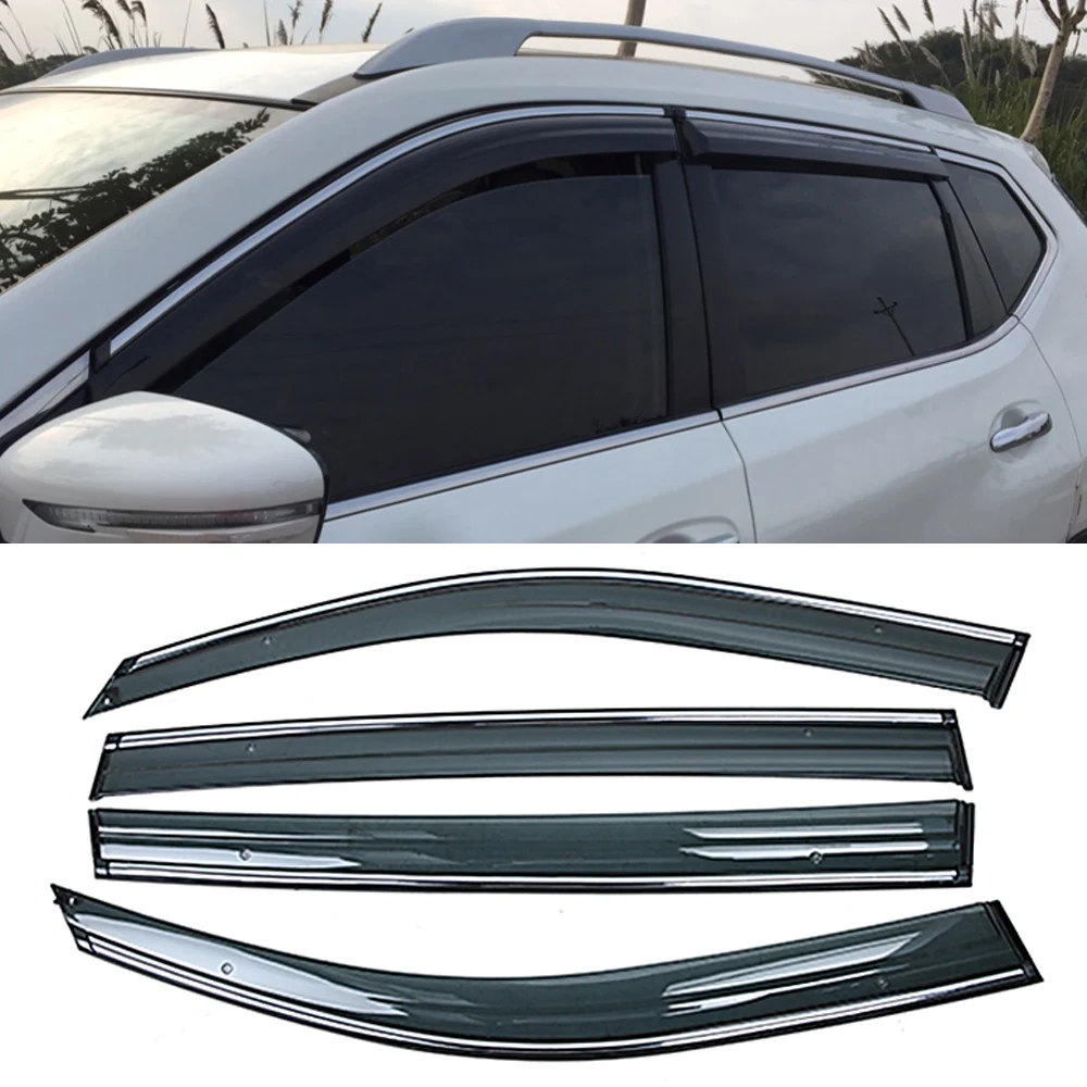 For NISSAN X TRAIL T32 Rogue 2014 2021 Car Window Sun Rain Shade Visors