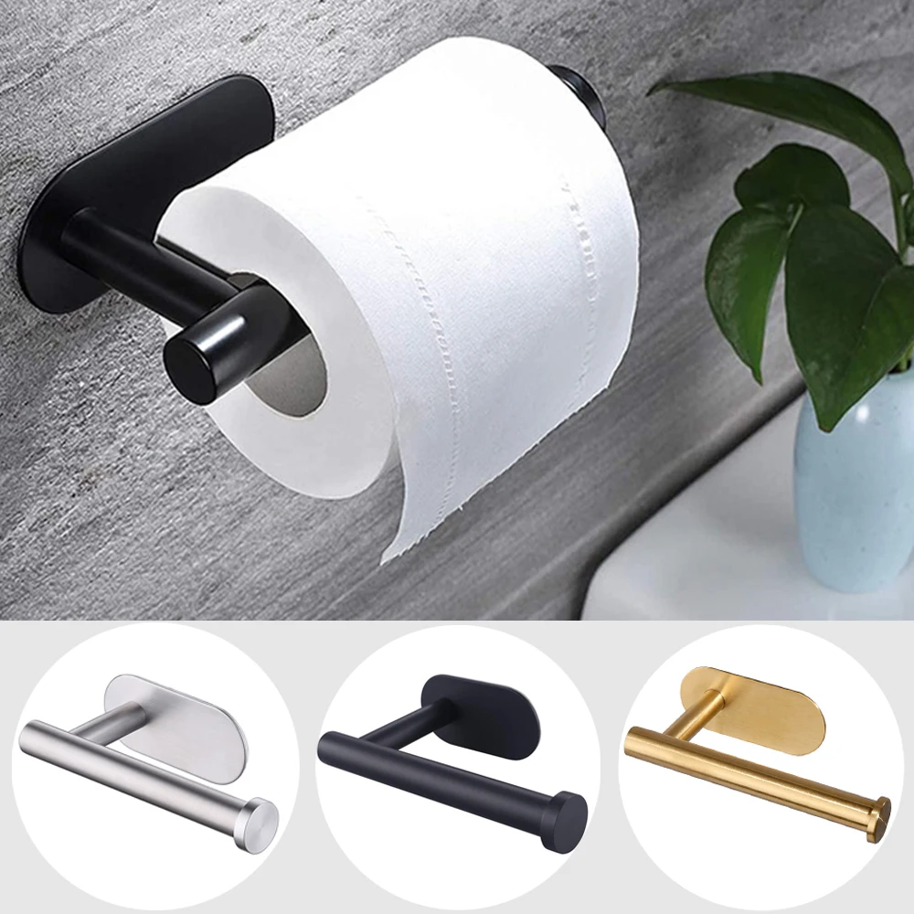 Self Adhesive Toilet Paper Holder Wall Mount For Bathroom Kitchen