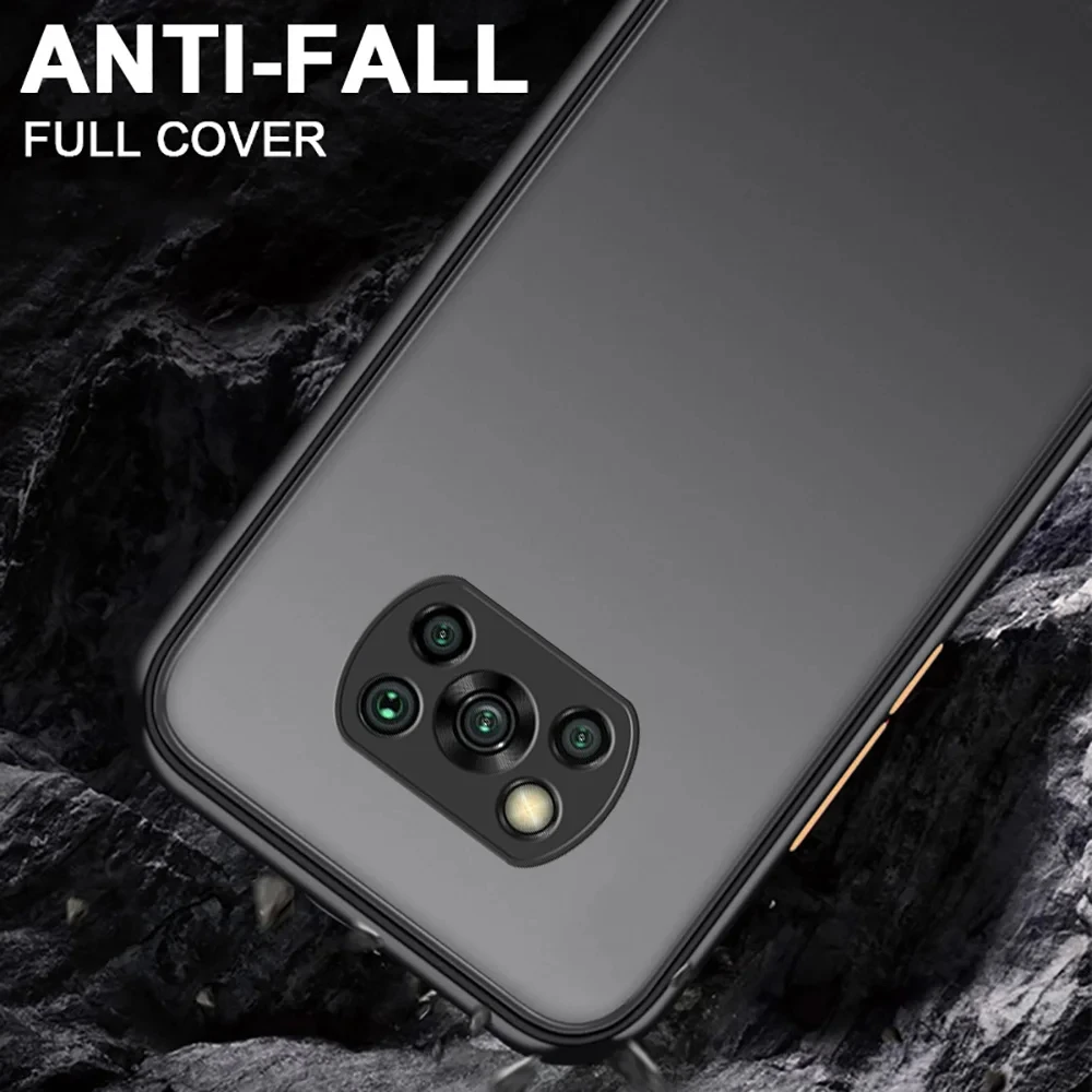 Matte Armor Shockproof Bumper Phone Case - Hard Silicone Back Cover