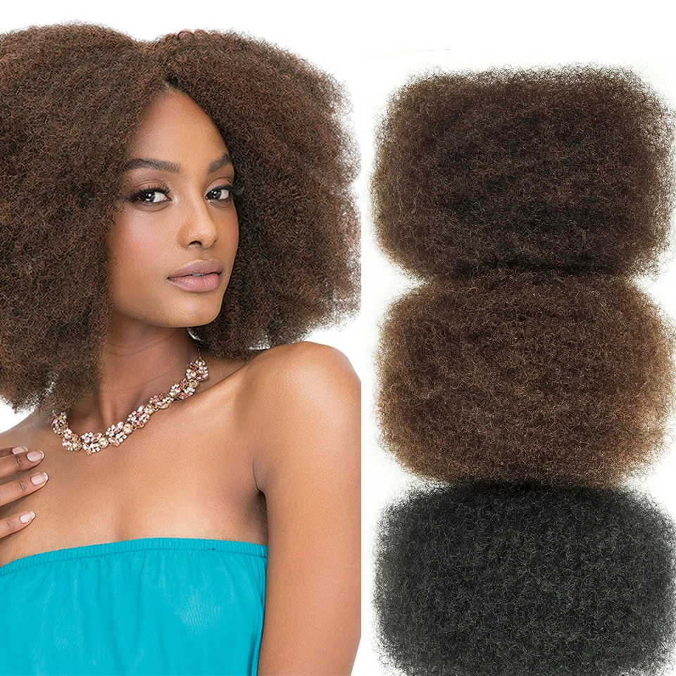 Afro kinky Bulk Human Hair For Braiding Remy Hair Bundle 30g/PC 2/4/1B Color Braids No Weft Dreadlocks Crochet Bulks 3PCS human hair extensions human hair bundles braiding hair extensions human braiding hair