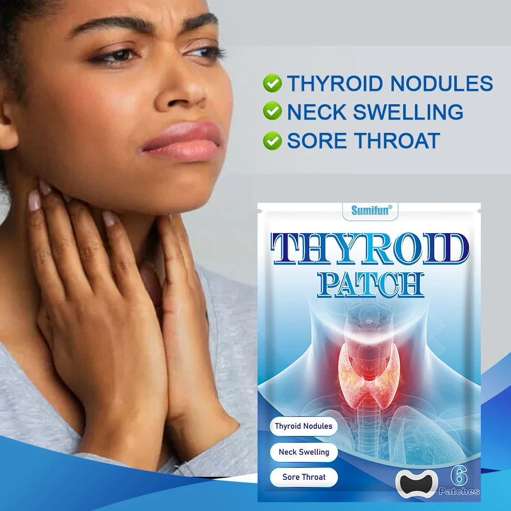 Thyroid Gland Lymph Nodes Patch 6pcs Lymphatic Detox Patch Neck Anti-Swelling Herbs Sticker Lymphpads Medical Plaster Relaxation lymph node patch