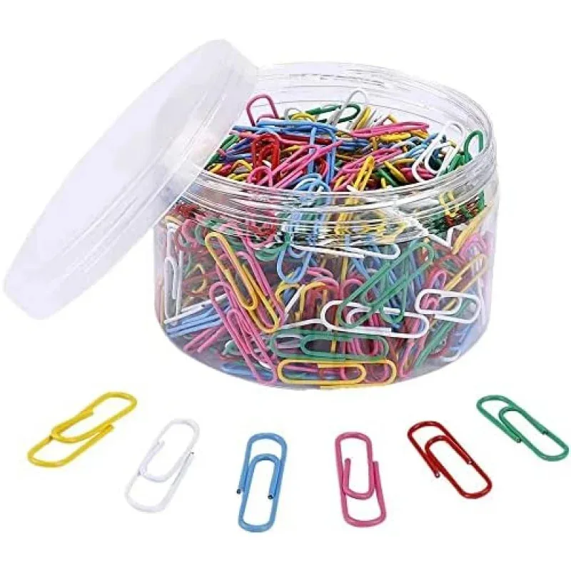 Assorted Coloured Paper Clips for Office Stationery