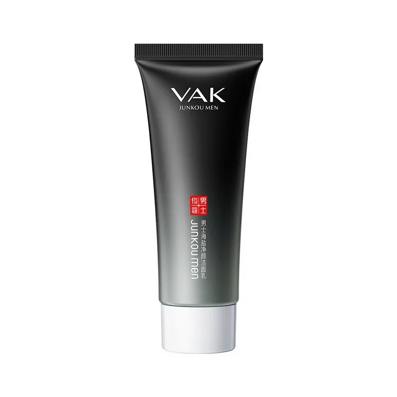 Men Sea Salt Face Cleanser Deep Cleaning Exfoliation Oil Control Skin Rejuvenation Moisturizing Facial Cleanser Face Washing