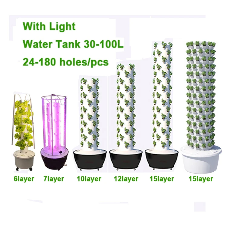 OEM Vertical Farming Tower Garden Vertical Hydroponic Growing System