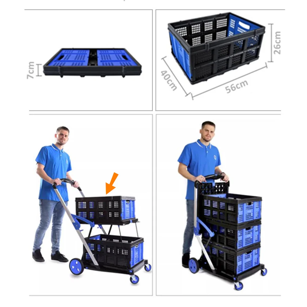 ALWAYSME Storage Basket For Multi Use Collapsible Cart