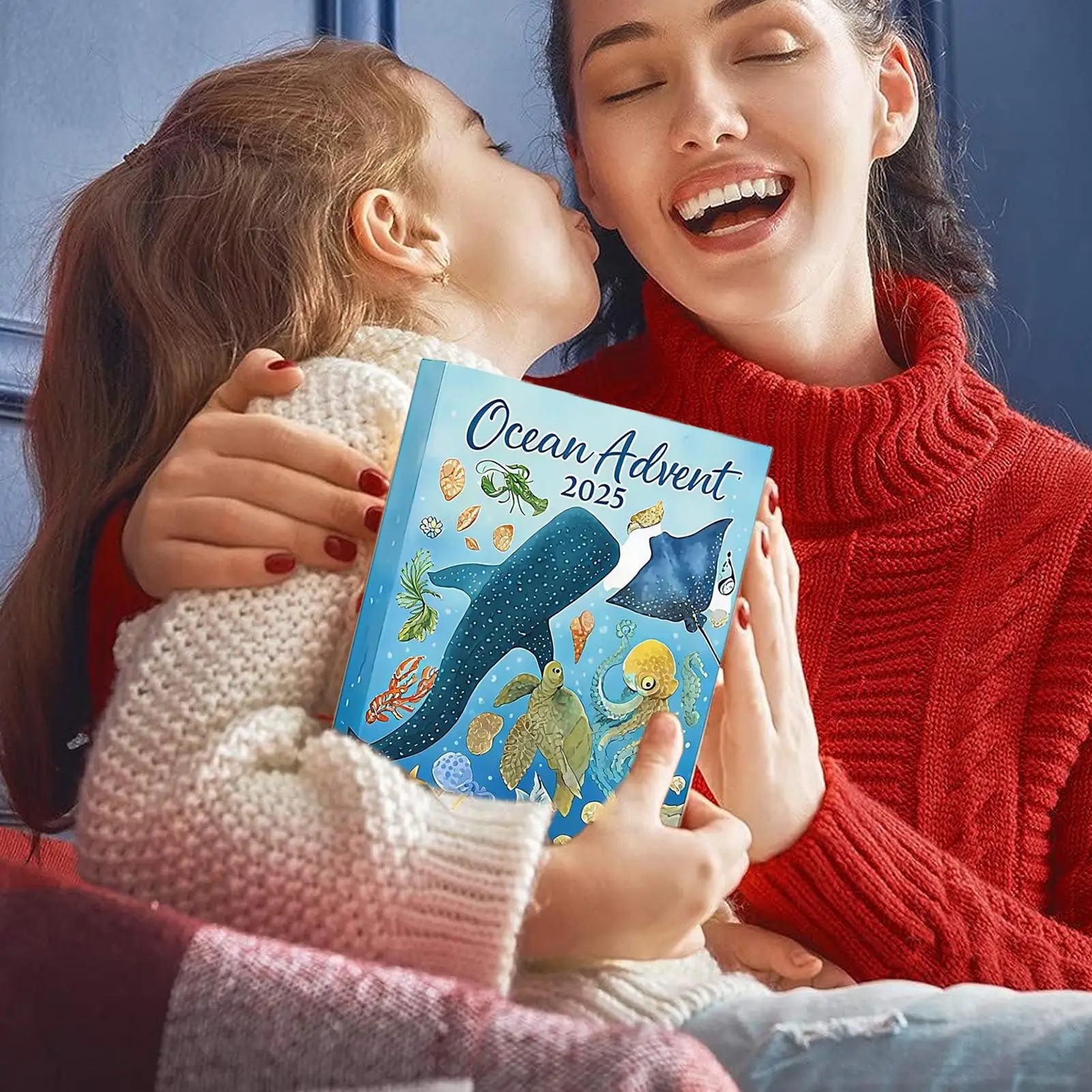 Christmas Countdown Sea Themed Ornament 2D 24 Days Christmas Countdown Ornament For Holiday Seasonal Halloween Thanksgiving