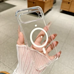 Luxury Matte Clear Shockproof Magnetic Bumper Armor Case - Google Pixel 8 Pro (Clear)