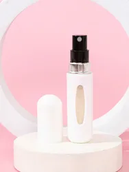 Portable Refillable Mini Perfume Bottle - 0.17oz, Travel Size - 1PC (White)
