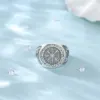 Eudora 925 Sterling Silver Viking Compass Ring Opening Adjustable Amulet Ring For Women Man Personality Punk Jewelry Gift 4