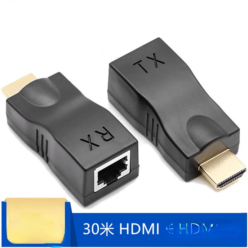 Видеоудлинитель HDMI/RJ45, 4K, 3D, HDTV, 1,4, до 30 м, для сетей Ethernet Cat 5E, Cat 6