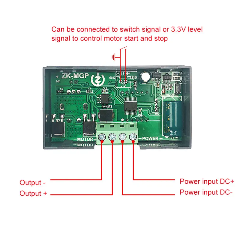 Mini Brush Motor Driver 5v 12v 24v 12A PWM DC Motor Speed Controller Start Stop Speed Soft Start Regulator For Brushed