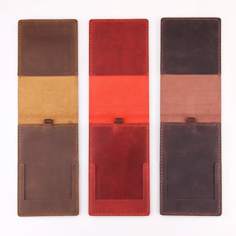 Genuine Leather Golf Scorecard Holder Handmade Yardage Book Cover Pencil Holder Golf Accessories Gift