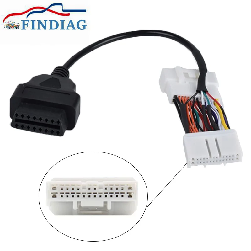 테슬라 모델 3 용 OBD2 커넥터, OBD 진단 자동차 도구, 테슬라 모델 Y용 수 암-16 핀 케이블, 자동차 어댑터, 12 핀, 20 핀, 26 핀