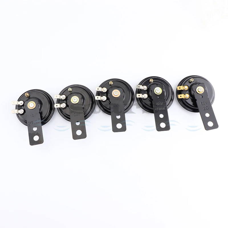 Universal 12 24 36 48 60V Motorcycle Electric Horn Kit Signal Speaker Waterproof Round Loud Horn For Scooter Moped Dirt Bike ATV