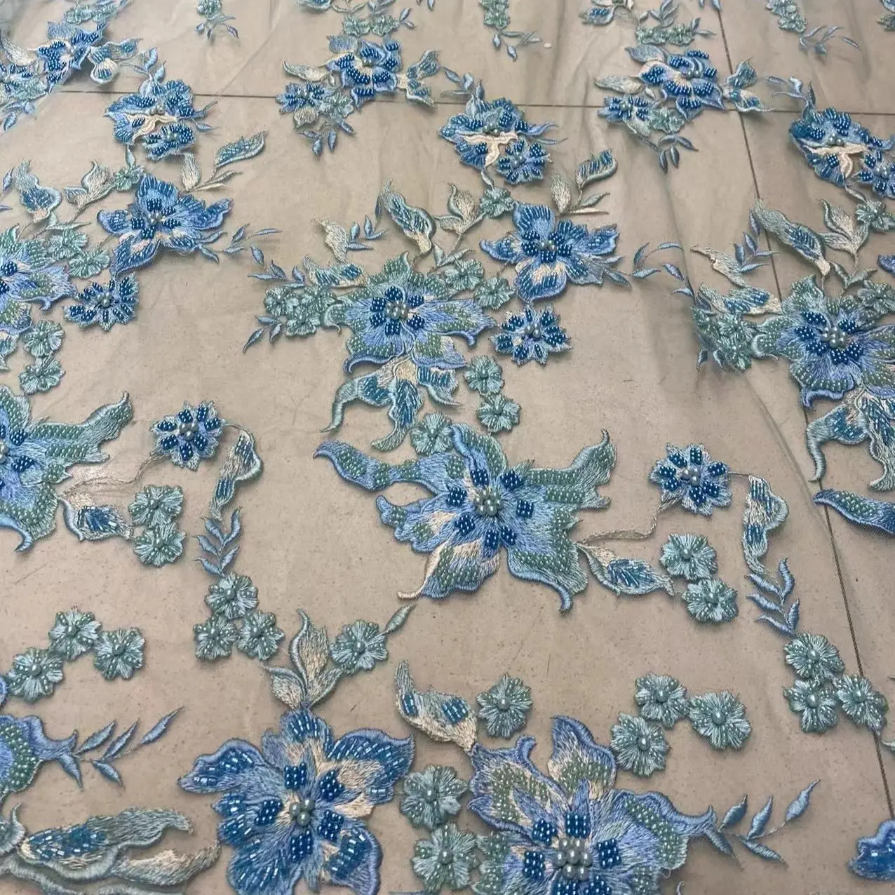 

2023 высококачественная ткань ручной работы изысканная вышивка жемчугом французская сетчатая пряжа африканские Бусины кружева для детской одежды Свадебные платья