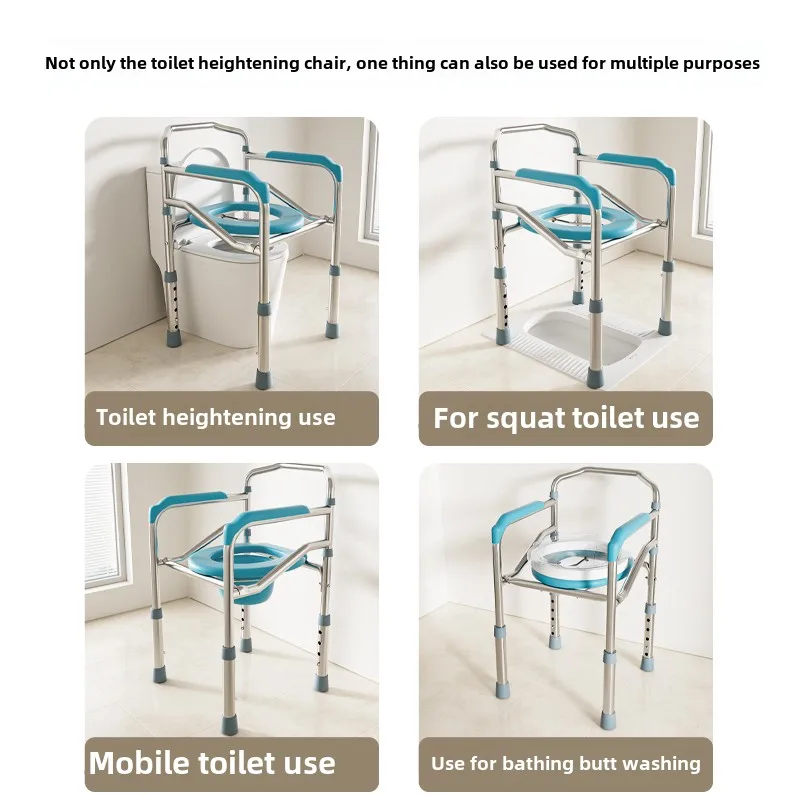 Enhanced Stainless Steel Toilet Booster Stool,Elderly Toilet Chair, Pregnancy Aid,Disabled-Friendly Bathroom Support,Toilet Aid