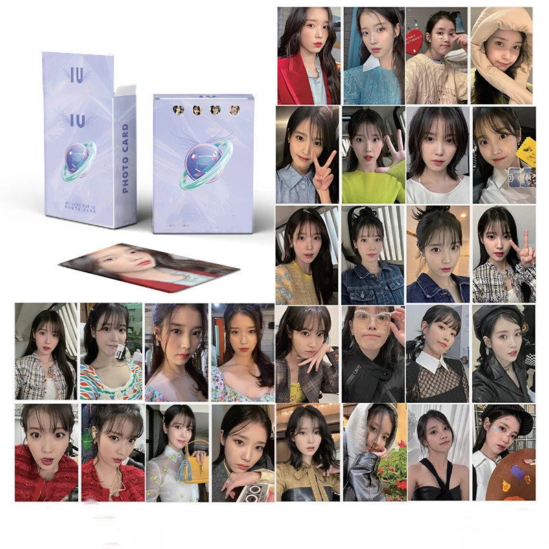 

55PCS/set IU New Album Lomo Card Print Photo Card Girl Group Printed Photo Card Fan Girl Gift Small Card Lee Ji-eun Kpop
