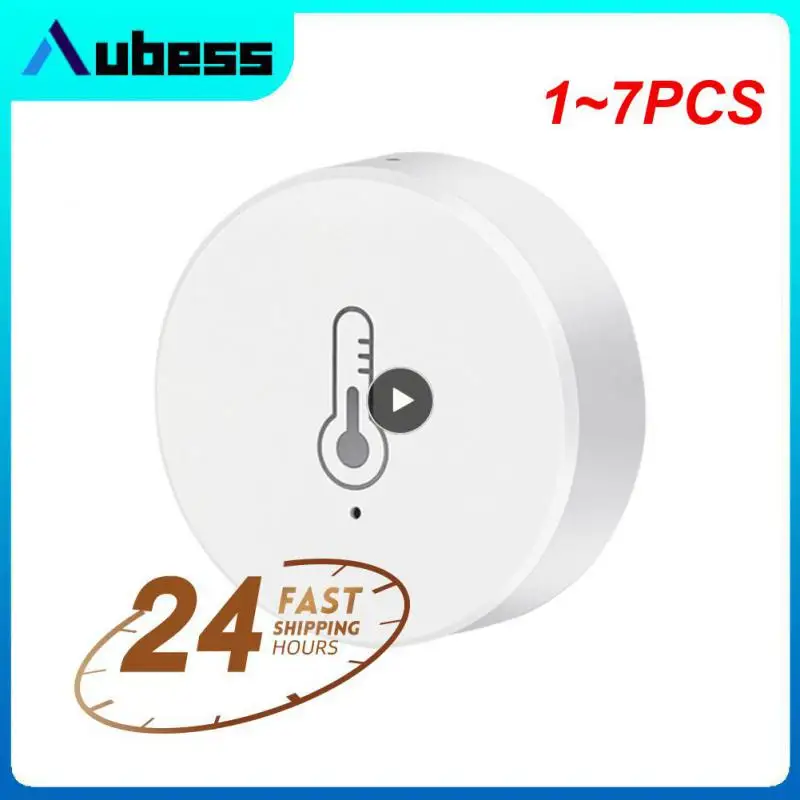 

1~7PCS Tuya Real Time Temperature And Humidity Sensor Work With Alexa Home Smart Home Smart Life/Tuya Smart App